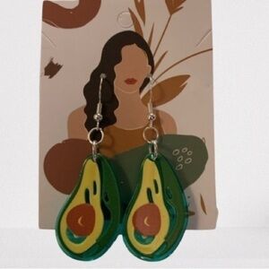 Avocado‎ Dangle Earrings NWT